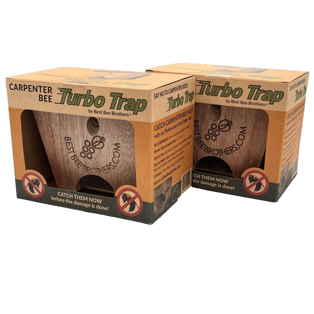 Best Bee Brothers 2-Pack Carpenter Bee Turbo Trap Big Viewpoint NIB